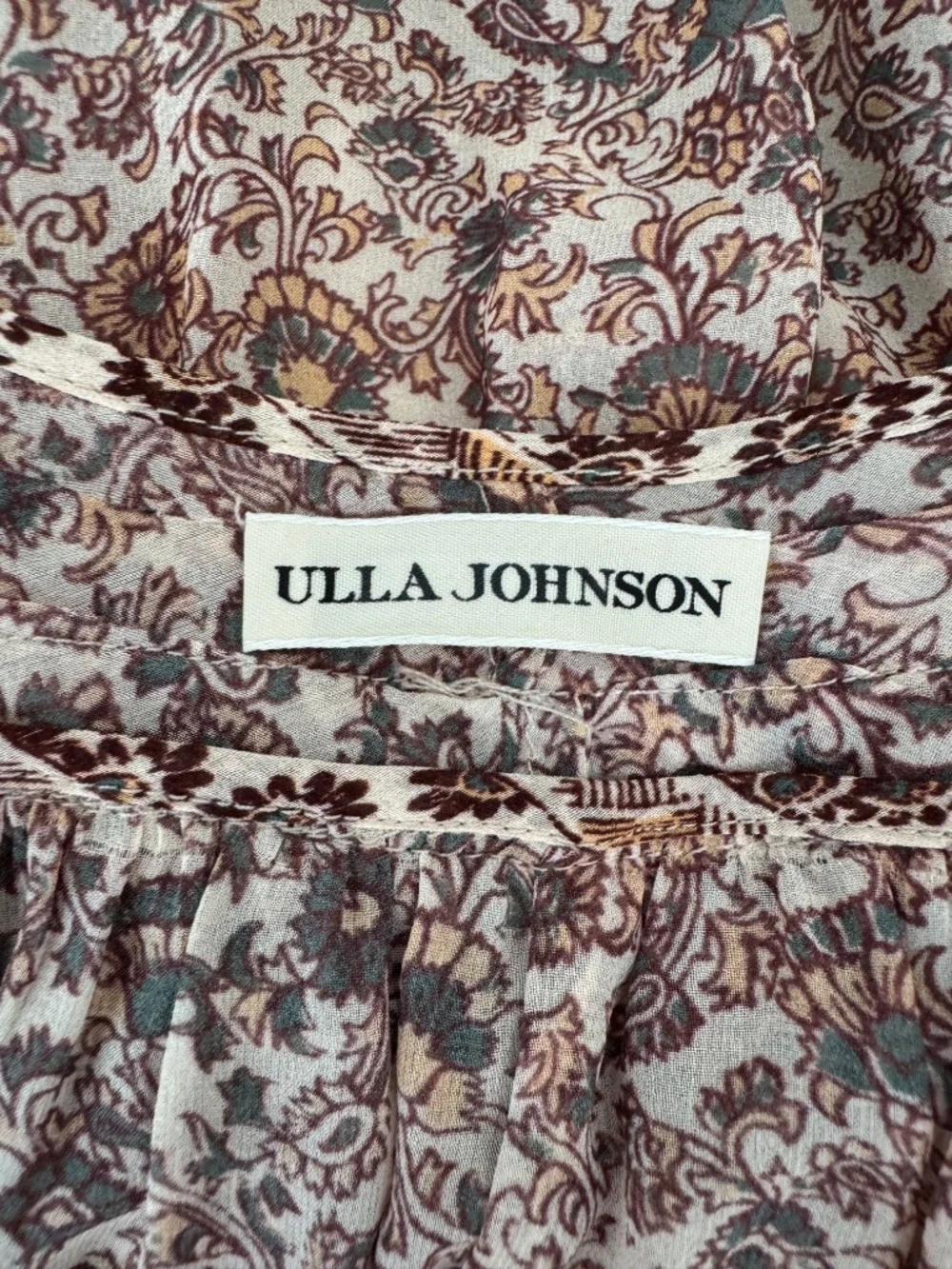 New Ulla Johnson Eleni Dress Gardenia 100% Silk Belt Women's Size 0 CC - Picture 7 of 9